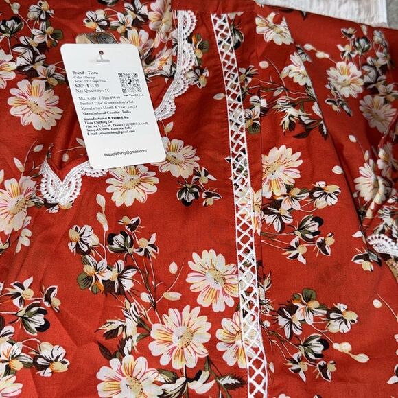 Women's Cotton Kurta & Palazzo with Dupatta - Size: 5XL(50) NWT - Picture 12 of 13